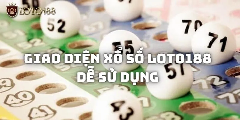 Trải nghiệm xổ số Loto188 với giao diện dễ sử dụng
